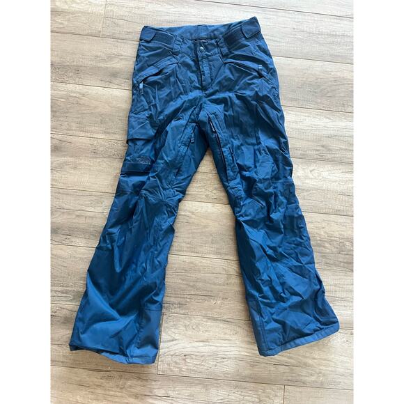 The North Face Freedom Insulated Ski Snow Pants Small Monterey Blue Winter - Picture 1 of 7